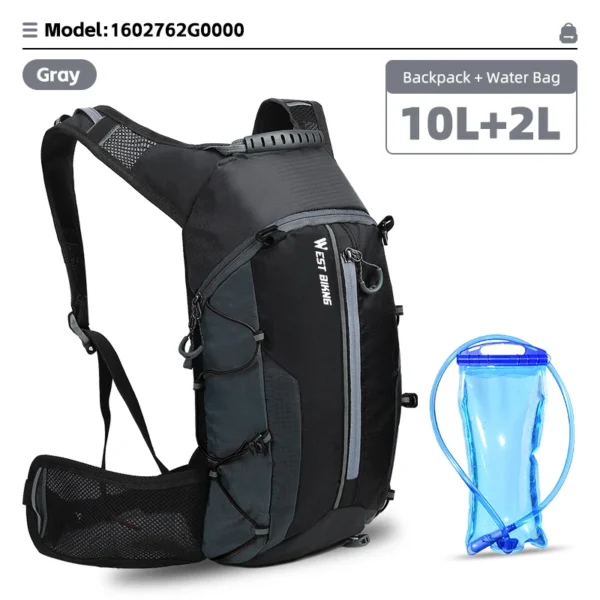 WEST BIKING Ultralight Bicycle Bag 10L Sports Hydration Backpack Ergonomics MTB Road Bike Cycling Water Bag Outdoor Climbing Bag 7